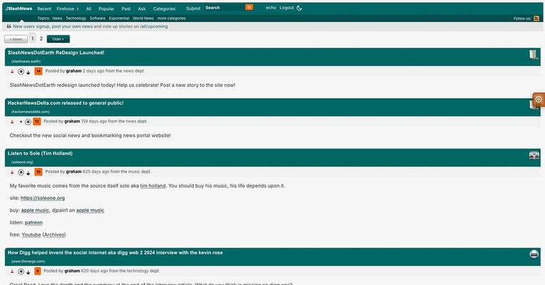 Hi Inkernet, I am really excited to bring to you “./SlashNews” a next generation of web application website powered by Exponential and the DiggClone engine. This is the third iteration. As you can see in the screenshot, this is a clone of the slashdot new